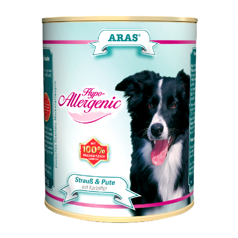 Nassfutter Hund ARAS Hypo Allergenic Strauss / Pute / Kartoffel