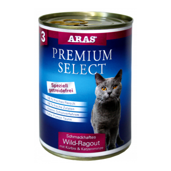 Nassfutter Katze Premium Select: Wild-Ragout / Kürbis / Minze - getreidefrei