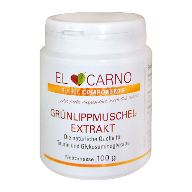 Nahrungsergänzung für Hunde und Katzen: Grünlippmuschelextrakt (100gr Dose)