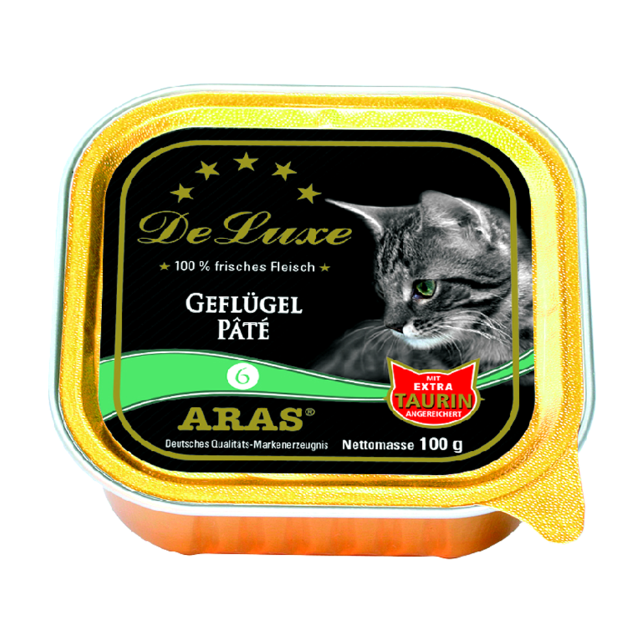 Nassfutter Katze Premium Paté de Luxe: Geflügel - getreidefrei (100g Schale)