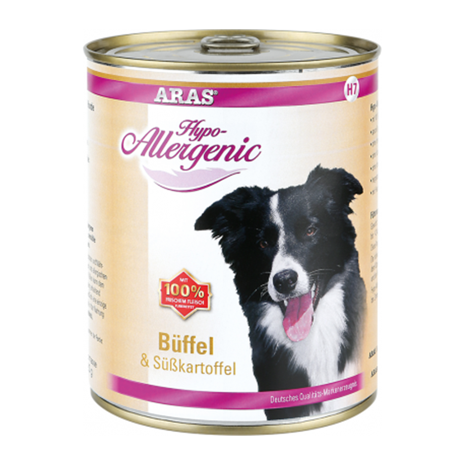 Nassfutter Hund ARAS Hypo Allergenic: Büffel / Süsskartoffel - getreidefrei